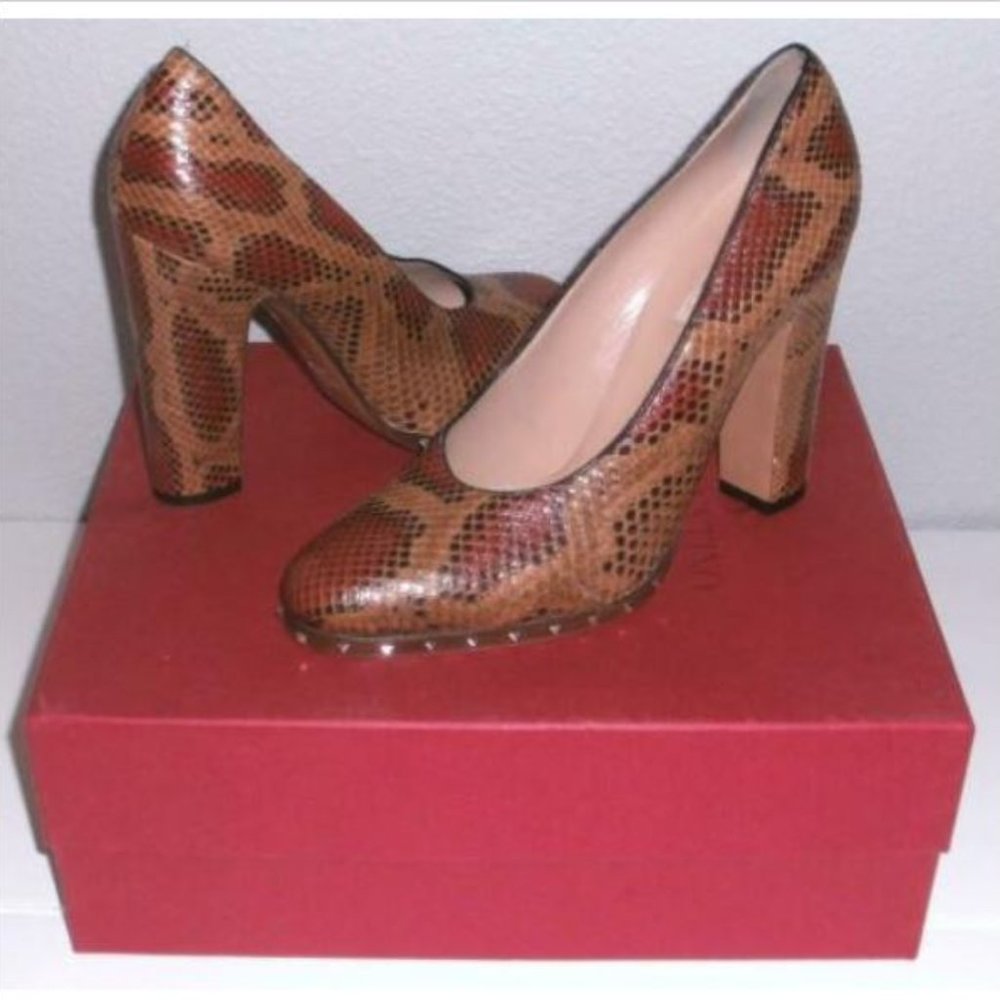 Valentino Python Snake Soul Rockstud Pump Heel 40